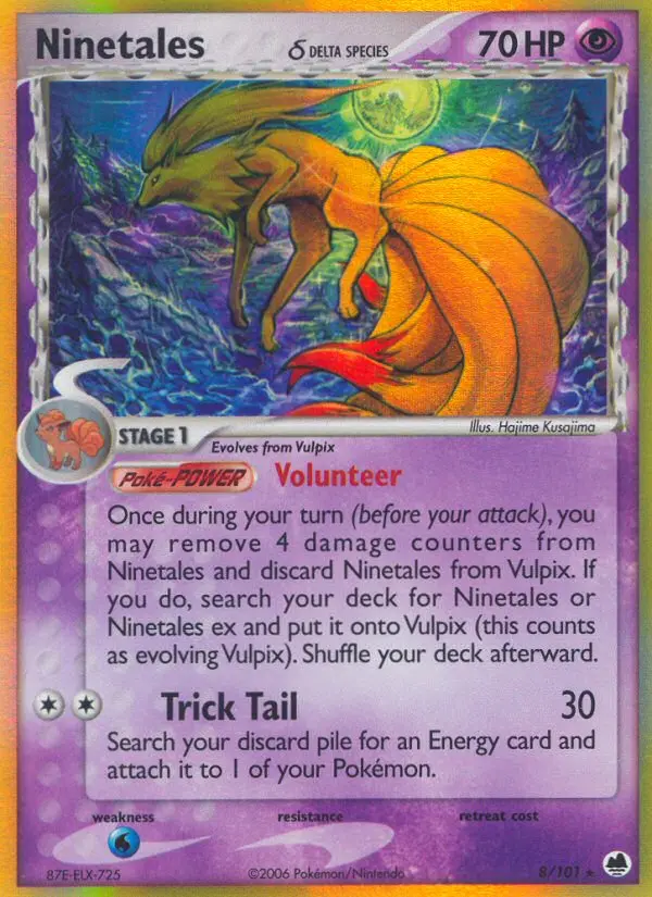Ninetales δ (Reverse Holo) - 008/101