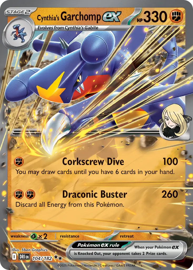 Cynthia's Garchomp ex - 104/182