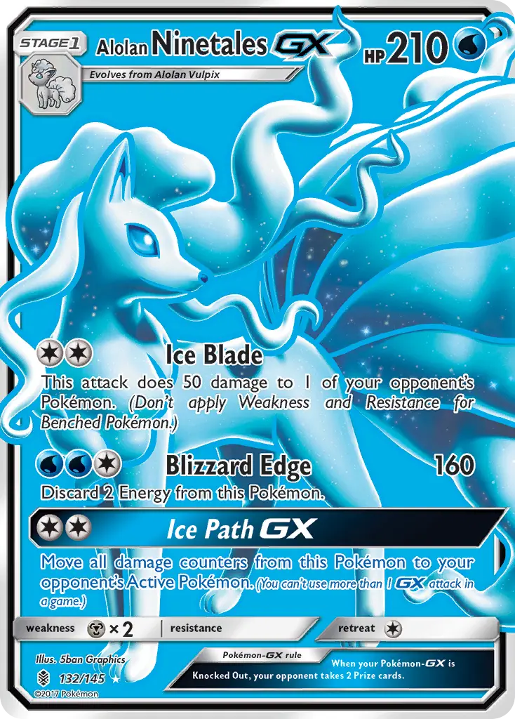 Alolan Ninetales-GX (Holo) - 132/145