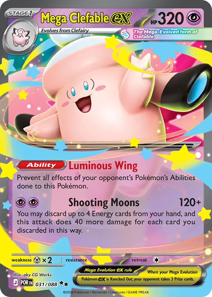 Mega Clefable ex - 031/088